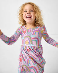 Disco Rainbows Skater Dress
