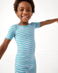 Dockside Stripe Two-Piece Short Sleeve & Shorts Pajama Set