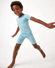 Dockside Stripe Two-Piece Short Sleeve & Shorts Pajama Set
