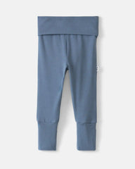 Hazy Blue Fold Over Legging