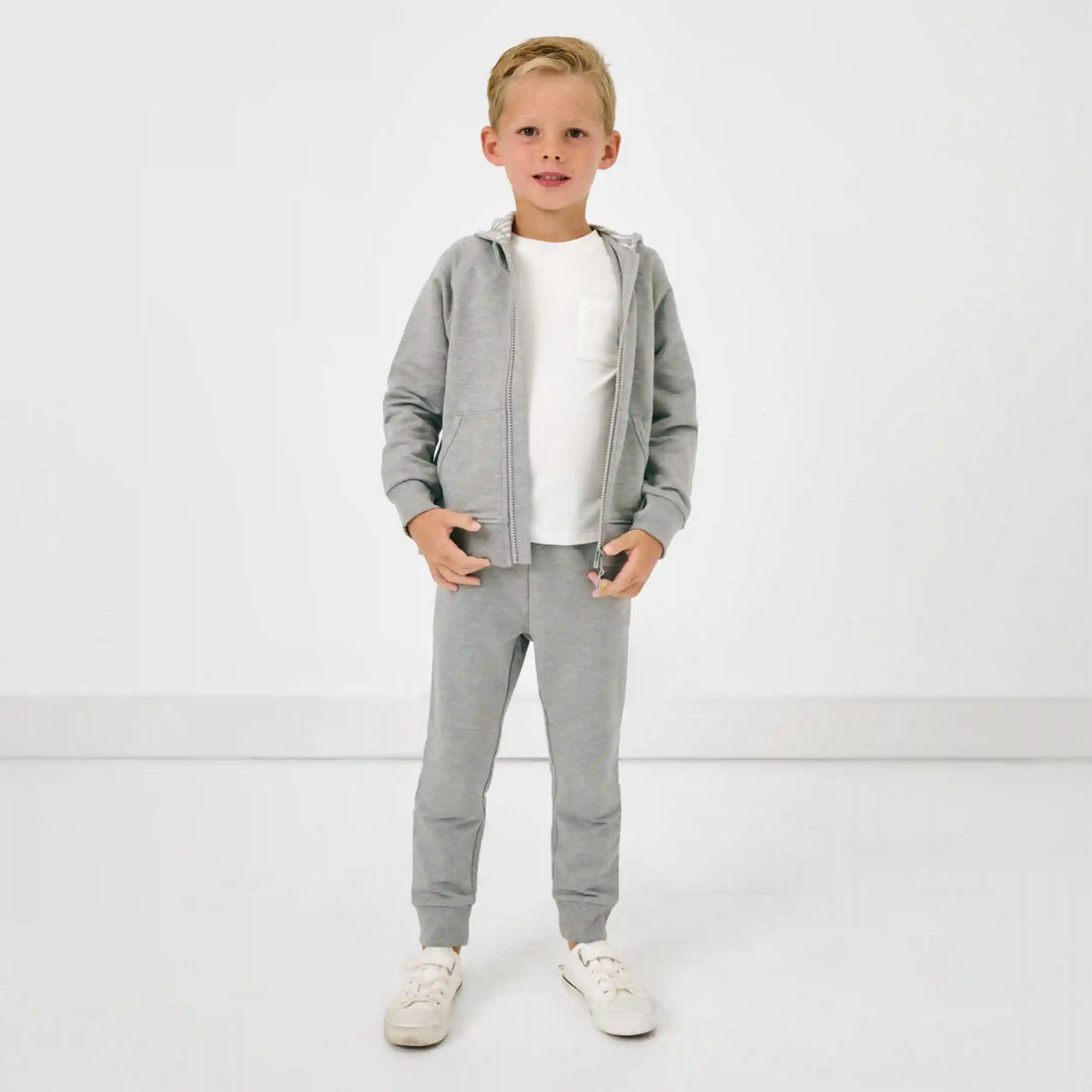 Heather Gray Zip Hoodie