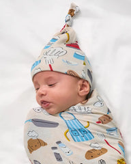 Little Chef Swaddle & Hat Set