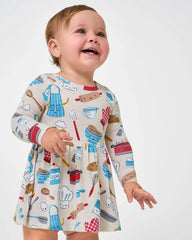 Little Chef Twirl Dress with Bodysuit