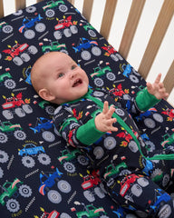 Monster Truck Madness Fitted Crib Sheet
