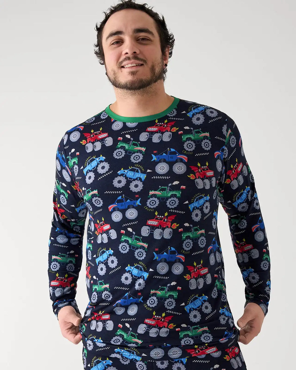Monster Truck Madness Men's Long Sleeve Pajama Top