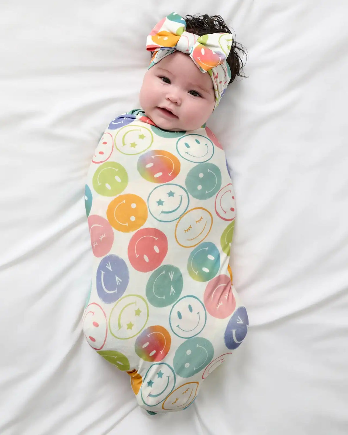 Positive Vibes Swaddle & Luxe Bow Headband Set