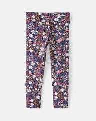 Midnight Petals Fold Over Legging