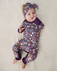 Midnight Petals Crescent Zippy