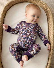 Midnight Petals Crescent Zippy