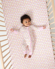 Pastel Rainbows Fitted Crib Sheet