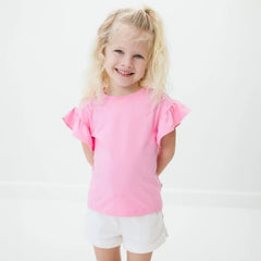 Peppy Pink Flutter Tee