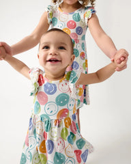 Positive Vibes Flutter Twirl Dress with Bodysuit