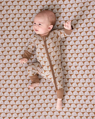 Rust Rainbows Fitted Crib Sheet