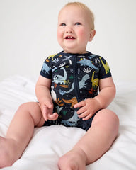 Navy Jurassic Jungle Shorty Zippy