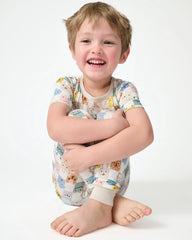 Check Mates Two-Piece Short Sleeve Pajama Set