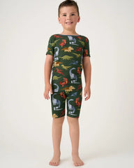 Roar & Explore Green Two-Piece Short Sleeve & Shorts Pajama Set