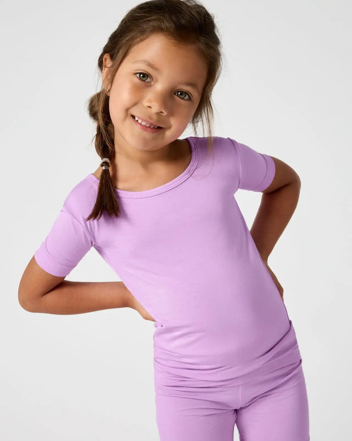 Soft Wisteria Two-Piece Short Sleeve & Shorts Pajama Set