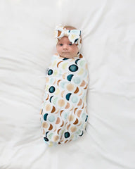 Luna Neutral Swaddle & Luxe Bow Headband Set