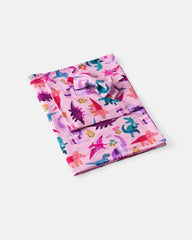 Roar & Explore Pink Swaddle & Luxe Bow Headband Set