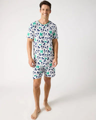 Disney Varsity Mickey Mouse Men's Short Sleeve Pajama Top