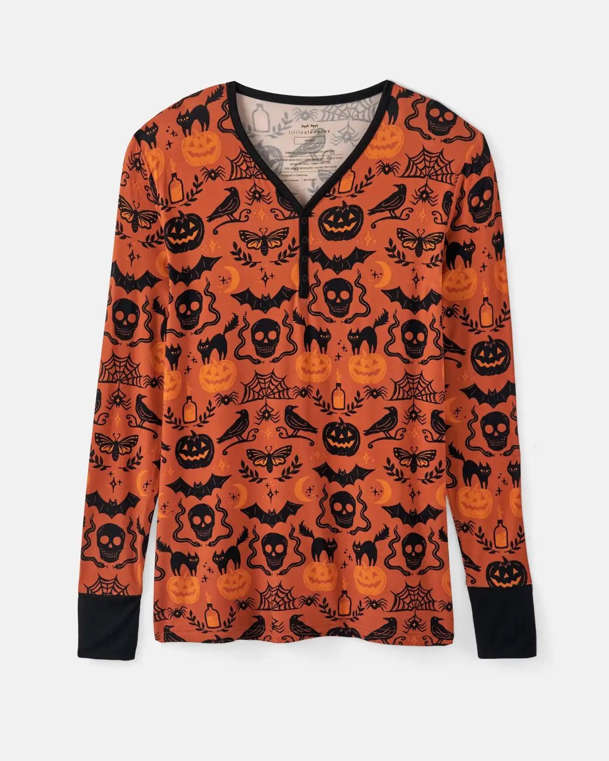 Midnight Mischief Women's Long Sleeve Pajama Top