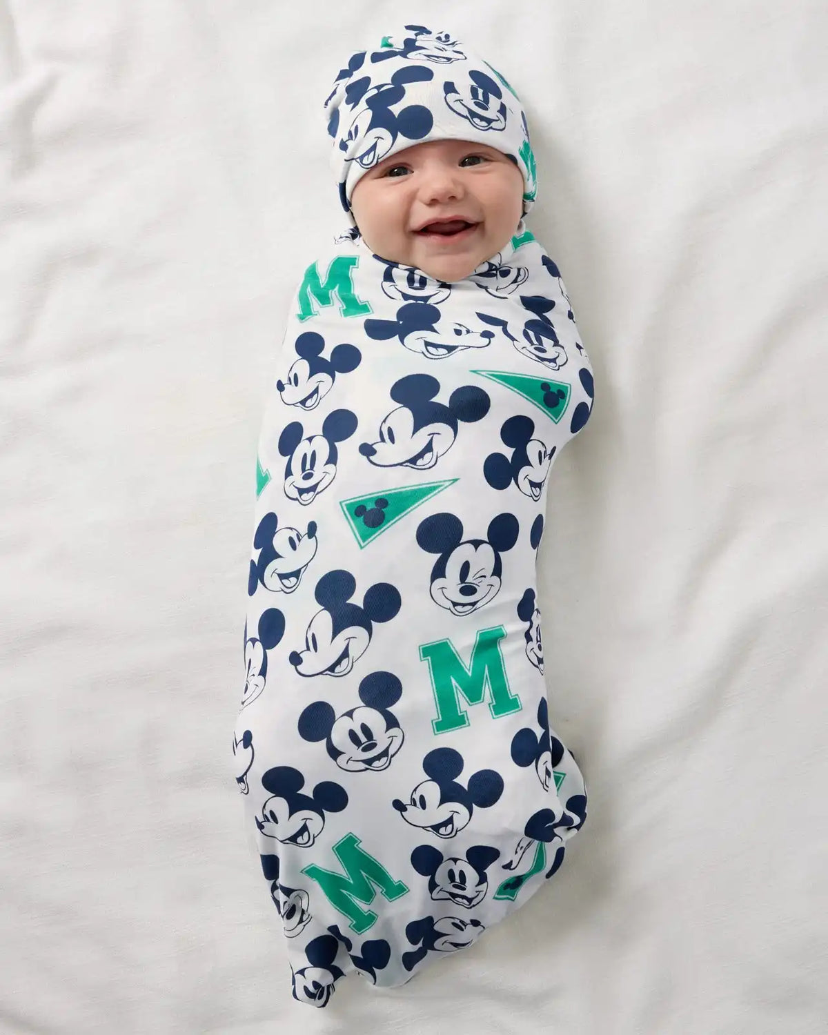 Disney Varsity Mickey Mouse Swaddle & Beanie Set