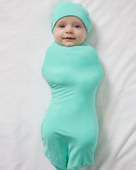 Ocean Mist Swaddle & Beanie Set