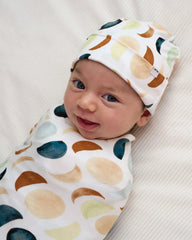 Luna Neutral Swaddle & Beanie Set