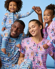 Bluey Dance All Day Pink Women's Short Sleeve Pajama Top