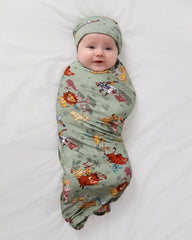 Simba's Safari Swaddle & Beanie Set