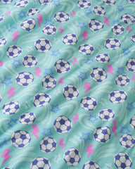 Aqua Soccer Stars Twin Sheet Set