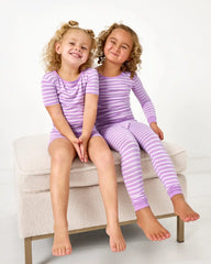 Sweet Orchid Stripe Two-Piece Pajama Set
