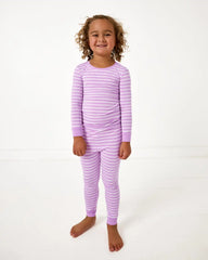 Sweet Orchid Stripe Two-Piece Pajama Set