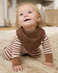 Teddy Tracks Bandana Bib