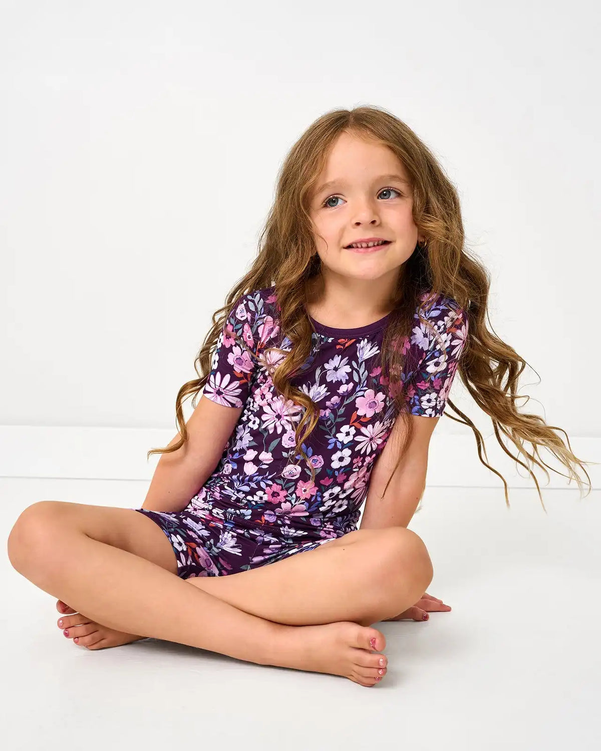 Violet Meadow Two-Piece Short Sleeve & Shorts Pajama Set